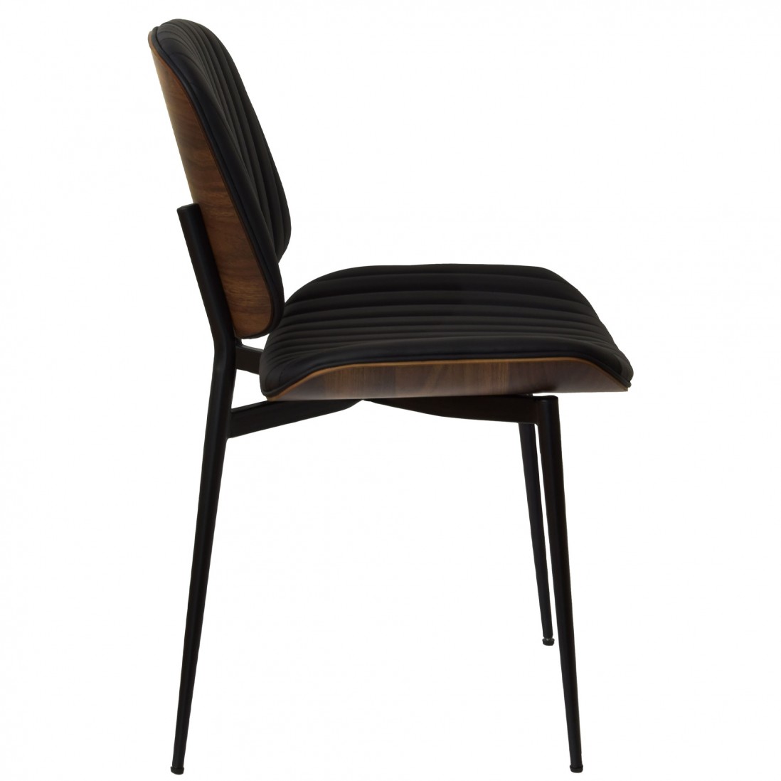 Wood and Polyskin Dining Chair Sevres Black