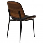 Wood and Polyskin Dining Chair Sevres Black