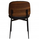 Wood and Polyskin Dining Chair Sevres Black