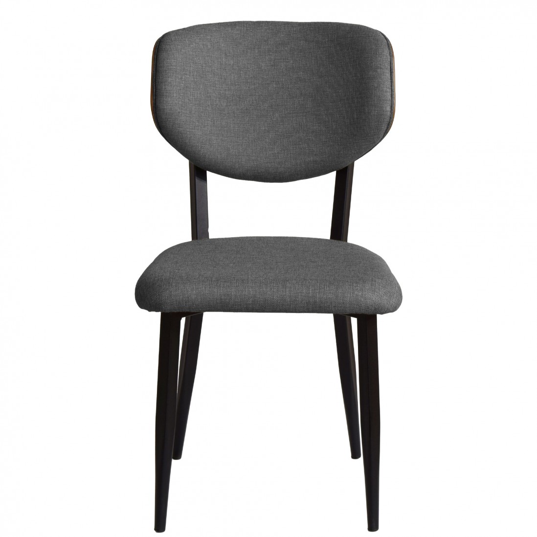 Wooden and Fabric Dining Chair Pantin Gray