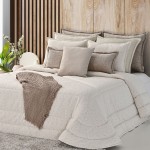 Edredn de Cama Doble Jaspe Falso Liso Beige