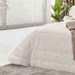 Edredn de Cama Doble Jaspe Falso Liso Beige