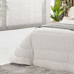 Jaspe Plain Double Bed Bedspread Gray