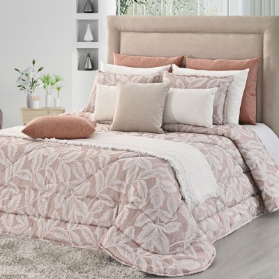 Opala Floral Double Bed Bedspread Pink