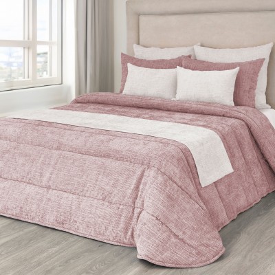 Fina Plain Double Bed Bedspread Pink