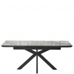 Extensible with Ceramic Top Dining Table Leo Black