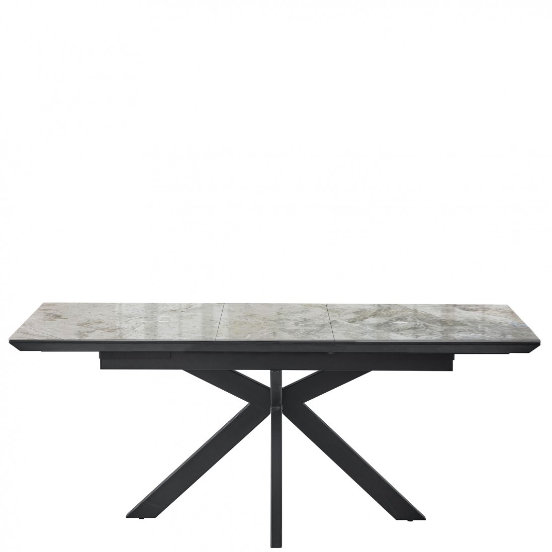 Extensible with Ceramic Top Dining Table Leo Black