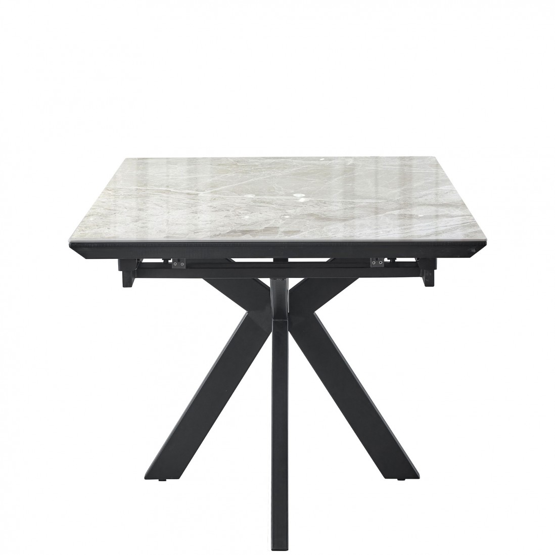 Mesa de Comedor Extensible con Tapa Cermica Leo Negro