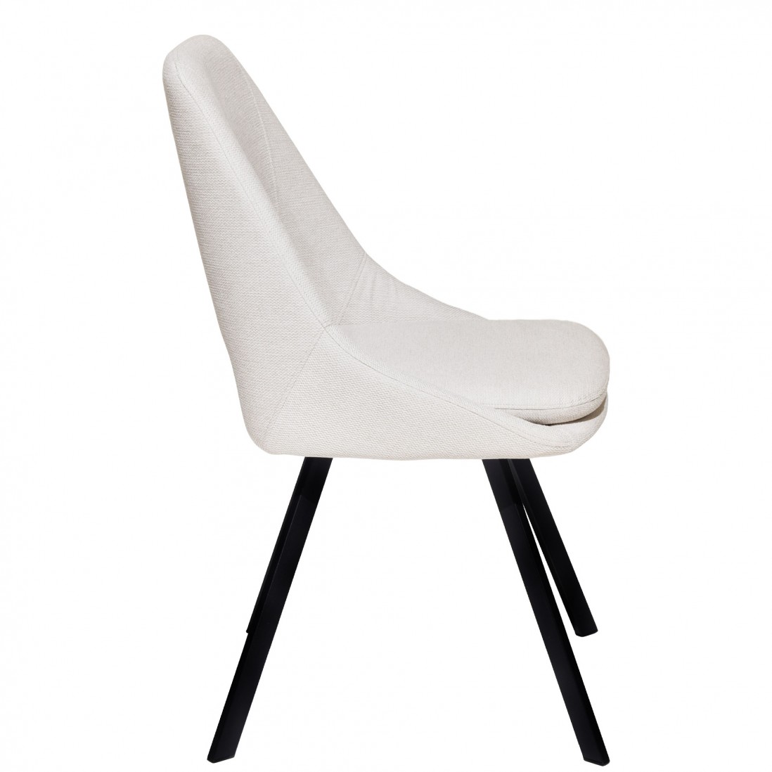 Fabric Dining Chair Loriente Cream Beige