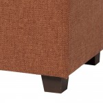 Wooden and Fabric Stool with Storage 080 Tile Orange