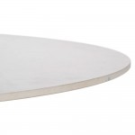 Mesa de Comedor Redonda de Madera y Metal 351 Blanco