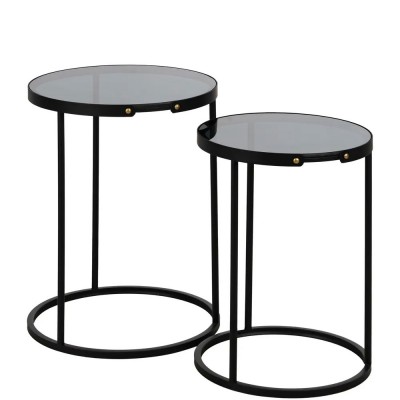 Metal/Glass Auxiliary Table 959 Black