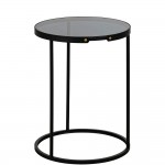 Metal/Glass Auxiliary Table 959 Black