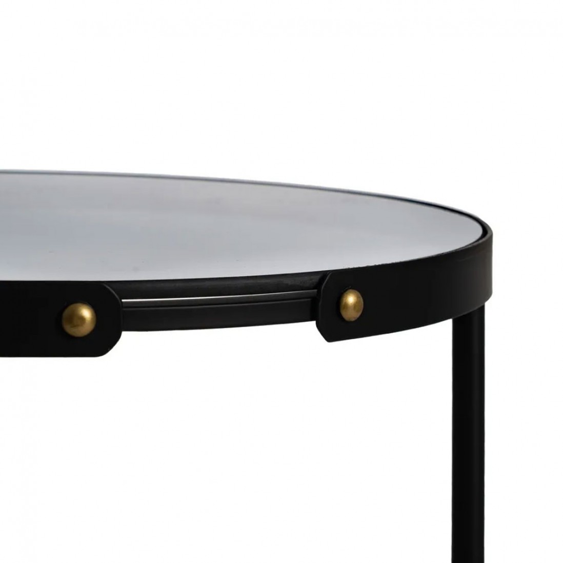 Metal/Glass Auxiliary Table 959 Black