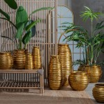 Ceramic Decorative Vase 368 Golden