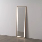 Rectangular Metal Mirror With Lighting 555