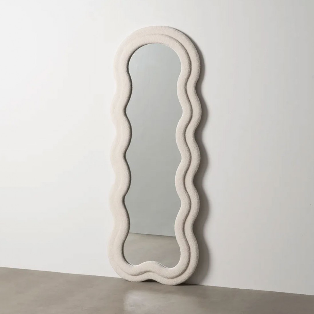 Wooden Floor Mirror 658 Beige