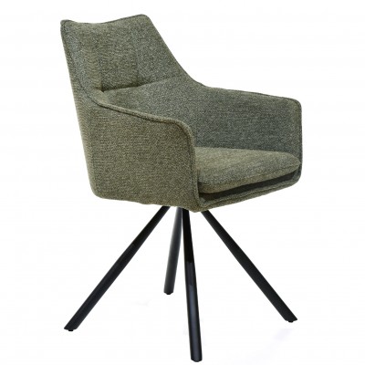 Cushioned Swivel Dining Chair Vittel Green