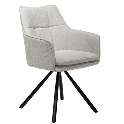 Cushioned Swivel Dining Chair Vittel Gray