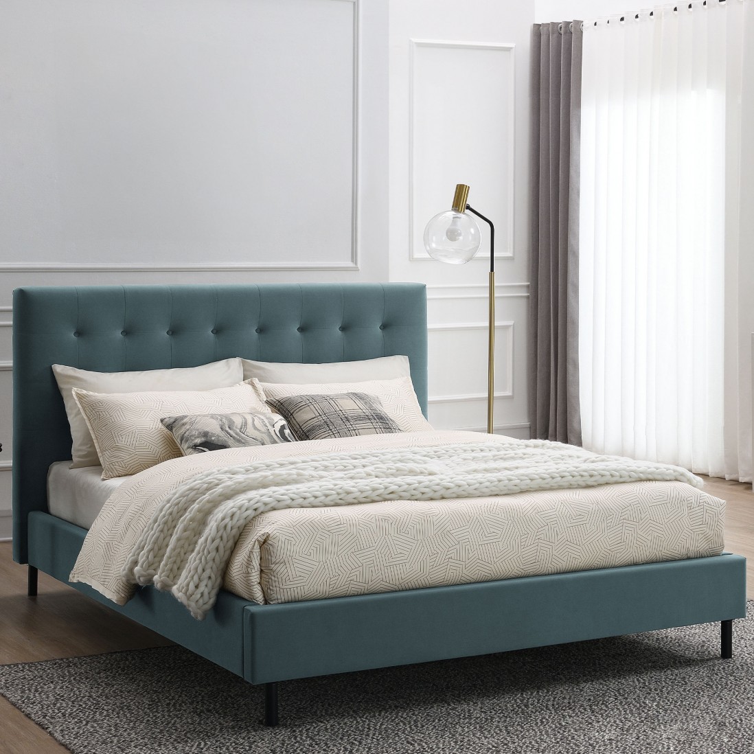 Cama Doble Tormes Verde