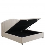 Aragon Double Bed with Storage Beige