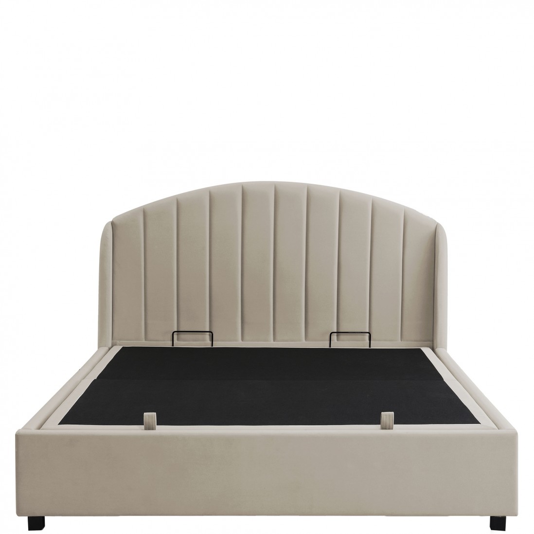 Aragon Double Bed with Storage Beige