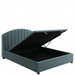 Aragon Double Bed with Storage Green