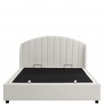 Aragon Double Bed with Storage Cream