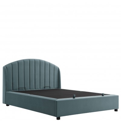 Double Bed with Storage and Lifting Platform for Mattress 160x200 cm Aragon Gree