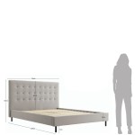 Cama Doble Tormes Beige