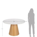 Mesa de Comedor de Madera/Metal 351 Blanca/Marrn