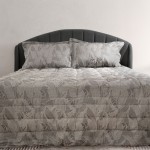 Edredn Cama Doble Elena Floral Gris