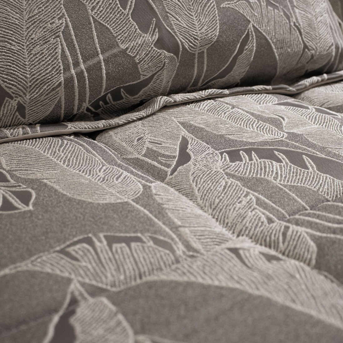 Elena Jacquard Double Bedspread Gray