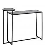 Metal and Glass Console 958 Black