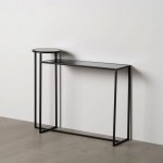 Metal and Glass Console 958 Black