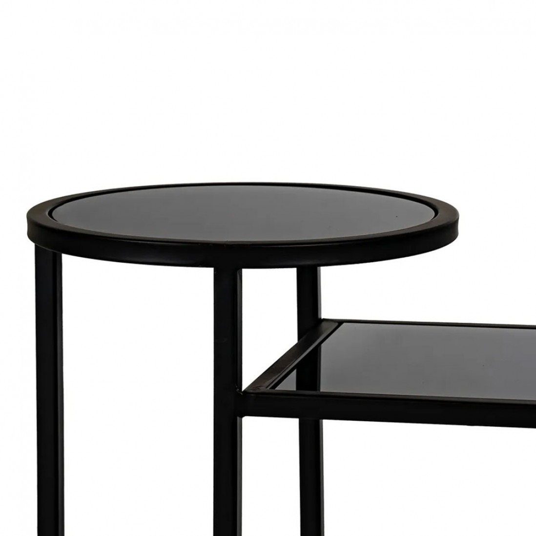 Metal and Glass Console 958 Black