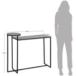 Metal and Glass Console 958 Black