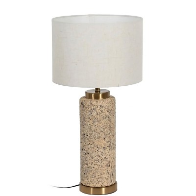 Metal and Ceramic Table Lamp 186 Beige/Golden