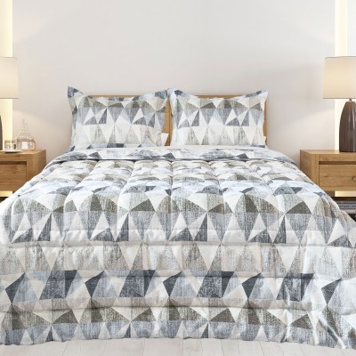 Nara Double Bed Bedspread Geometric Blue