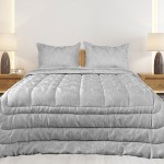 Edredn Cama Doble Elena Floral Gris