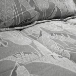 Edredn Cama Doble Elena Floral Gris