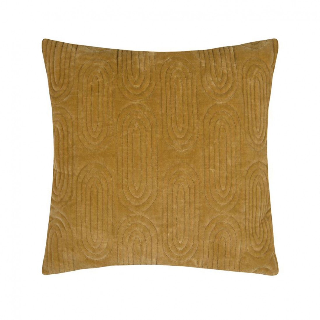 Paxton Geometric Decorative Cushion Square Mustard