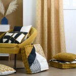 Paxton Geometric Decorative Cushion Square Mustard