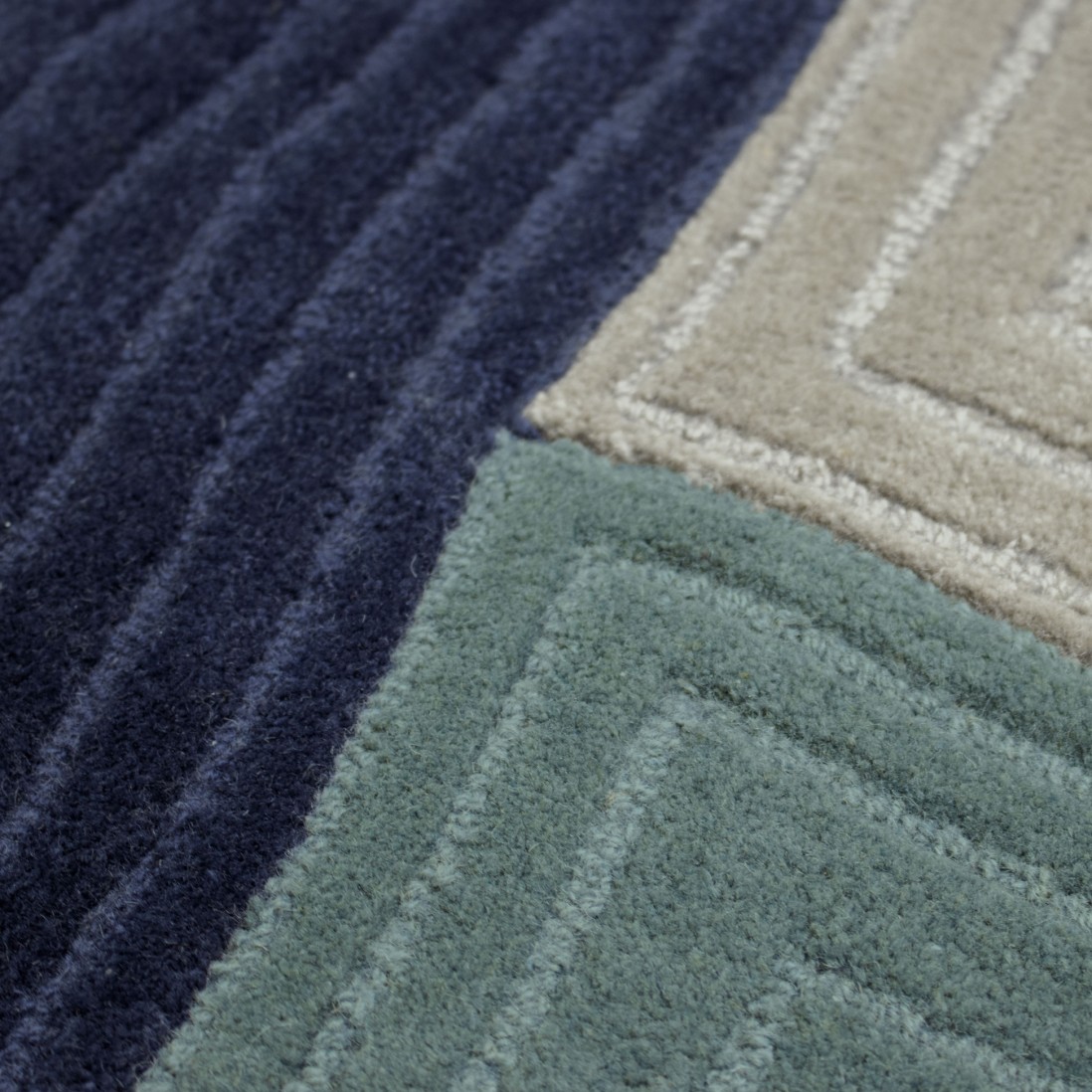 Irregular Wool Area Rug Pebble 004 Multicolor