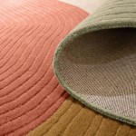 Irregular Wool Area Rug Pebble 192 Multicolor