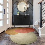 Irregular Wool Area Rug Pebble 192 Multicolor