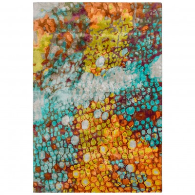 Abstract Area Rug Chameleon 010 Multicolor