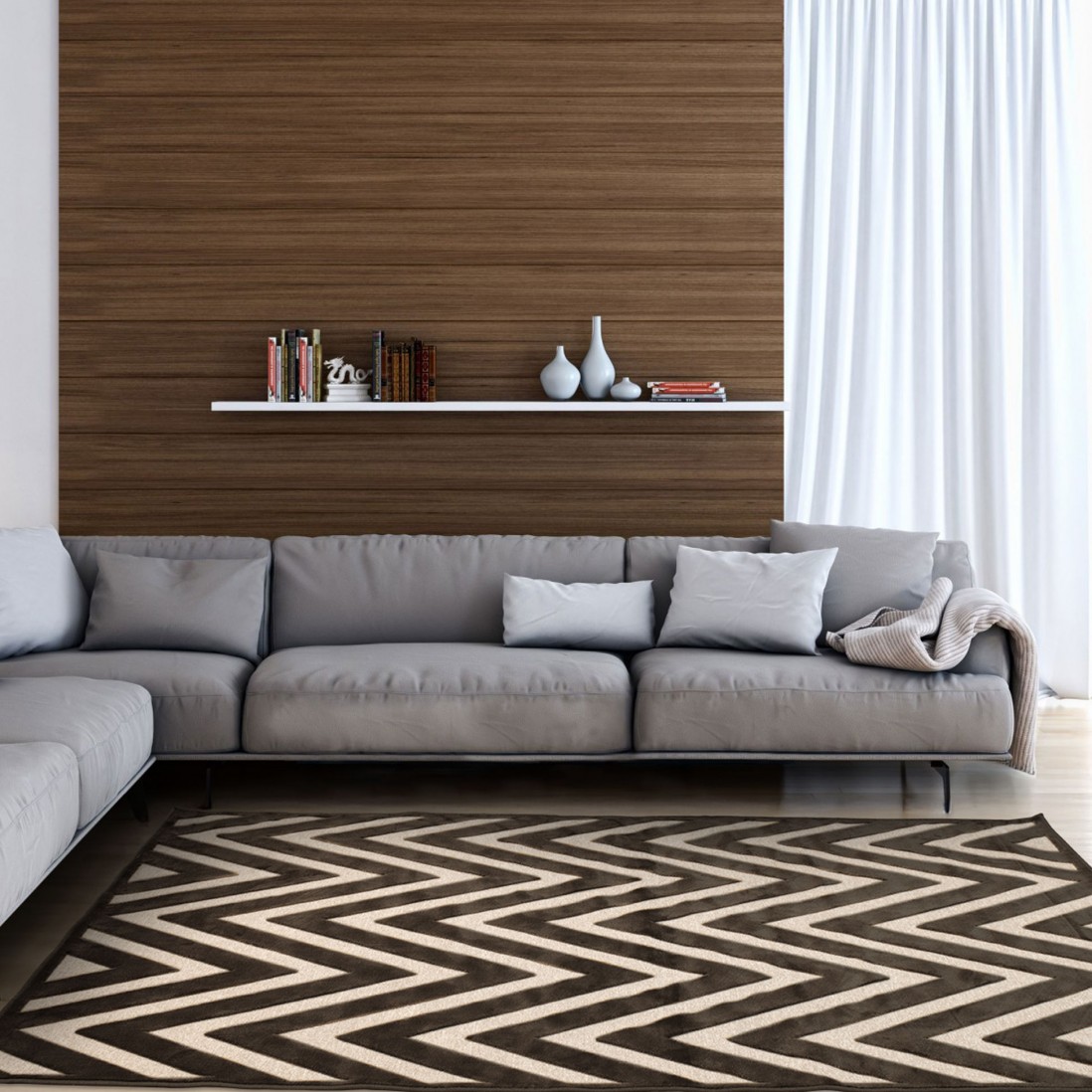 Geometric Area Rug Baltimore 347/493343 Chocolate Brown