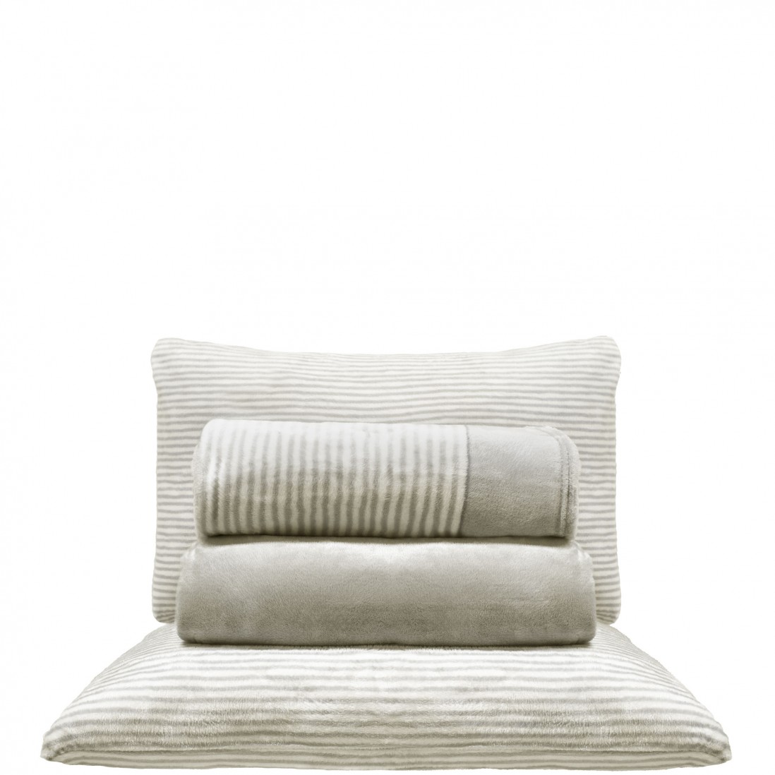 Igor 4 Piece Polar Double Bed Set Microline Beige