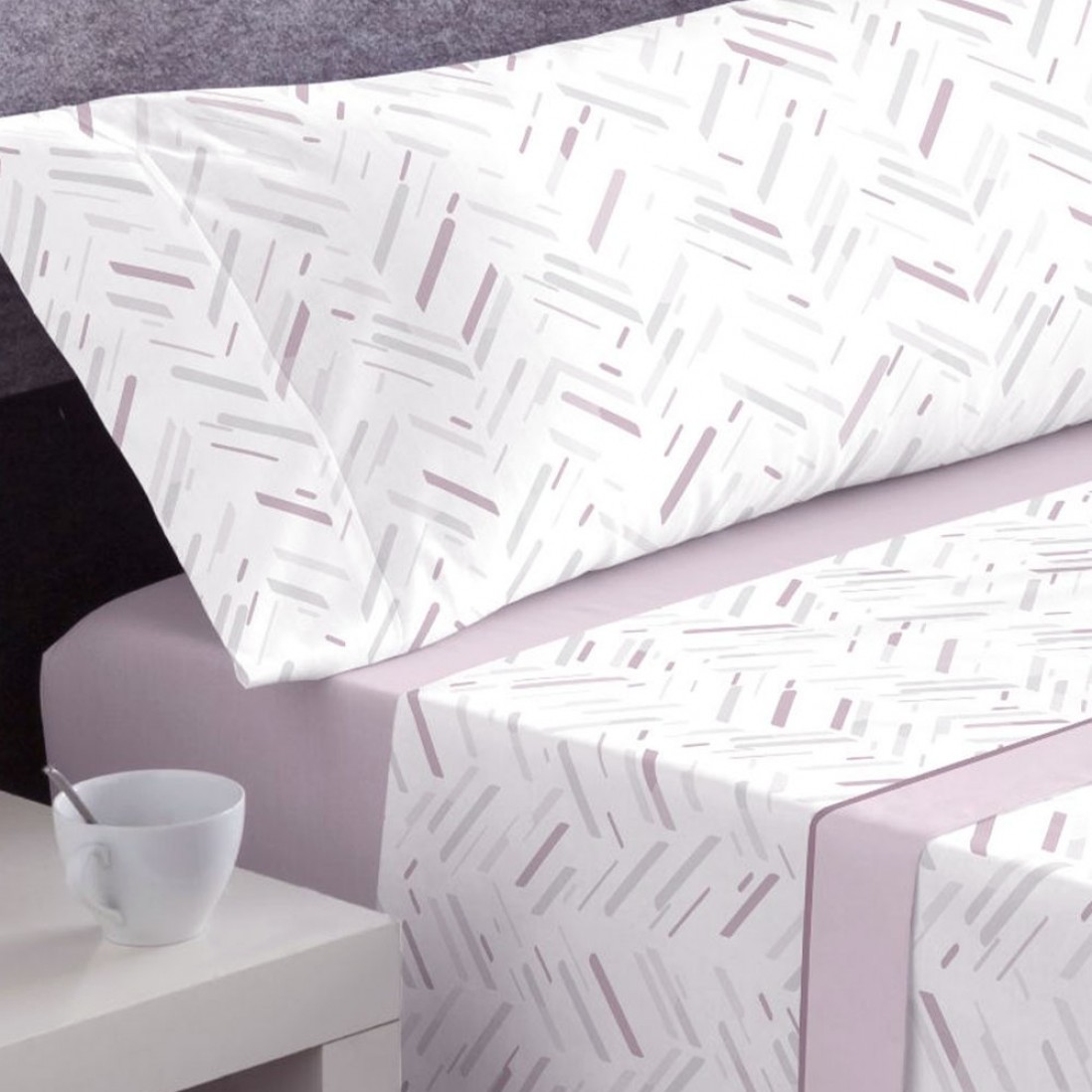 Rialto 4 Piece Polar Double Bed Set Microline Pink